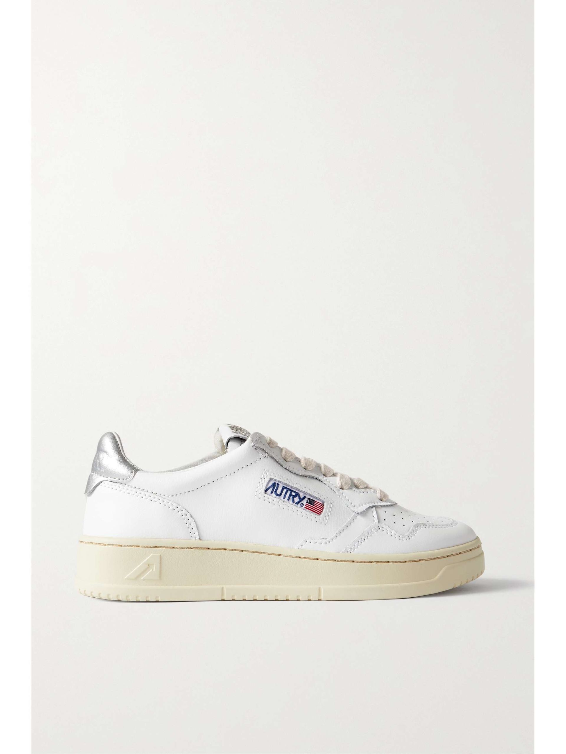 Medalist Low Metallic Leather Sneakers