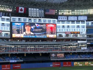 The world record Jumbotron at the Rogers Center in Toronto