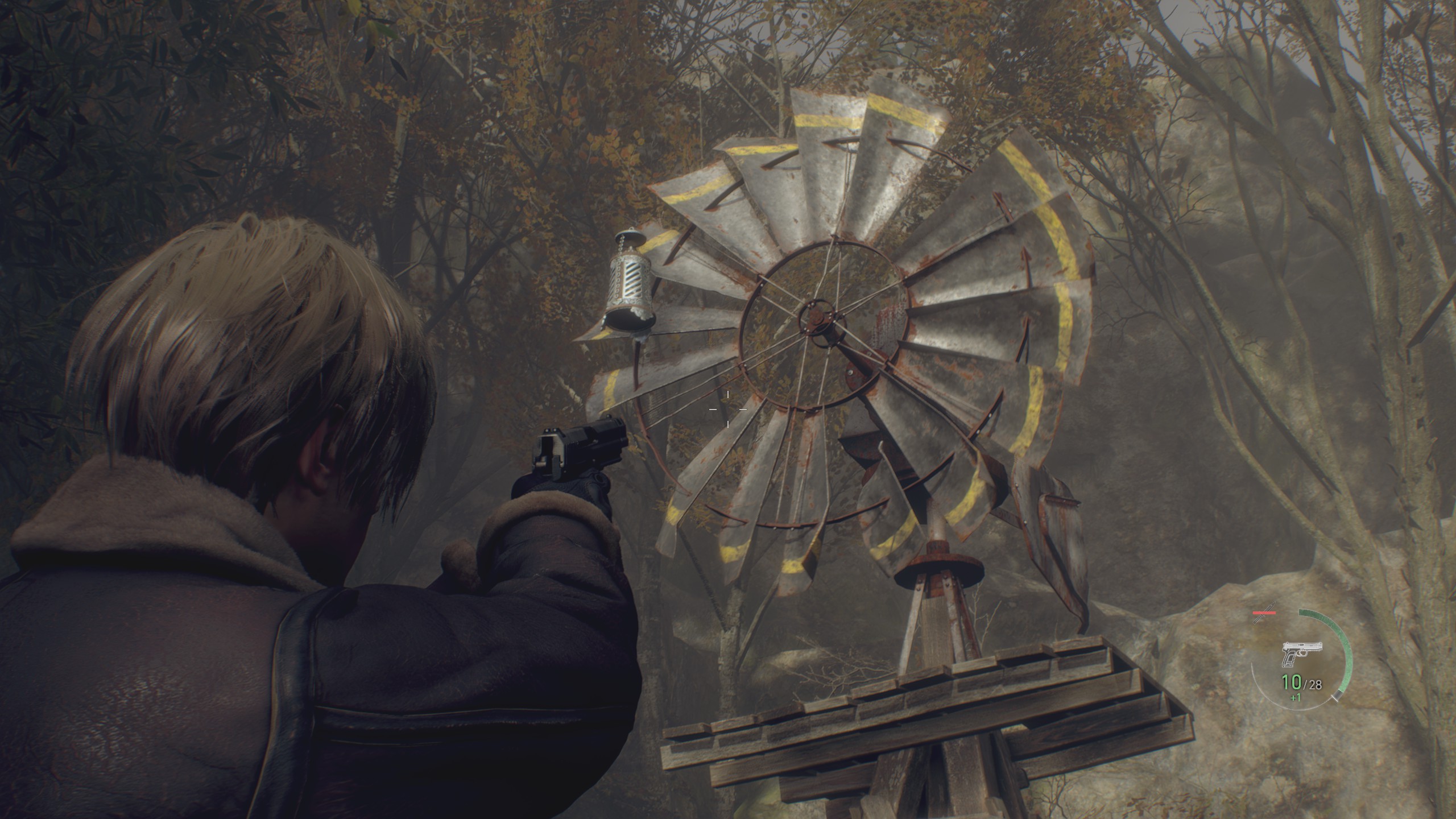 Resident Evil 4 Remake treasure capsule on windmill