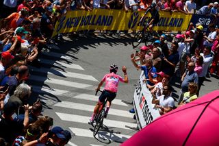TURIN ITALY MAY 21 Juan Pedro Lpez of Spain and Team Trek Segafredo pink leader jersey prior to the 105th Giro dItalia 2022 Stage 14 a 147km stage from Santena to Torino Giro WorldTour on May 21 2022 in Turin Italy Photo by Tim de WaeleGetty Images