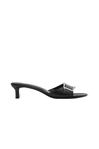 Mango Buckle Leather Sandals (Were $100) 