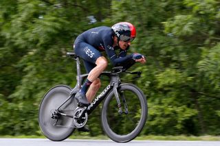 ROCHELAMOLIERE FRANCE JUNE 02 Geraint Thomas of The United Kingdom and Team INEOS Grenadiers during the 73rd Critrium du Dauphin 2021 Stage 4 a 164km Individual Time Trial stage from Firminy to RochelaMolire 585m ITT UCIworldtour Dauphin dauphine on June 02 2021 in RochelaMoliere France Photo by Bas CzerwinskiGetty Images