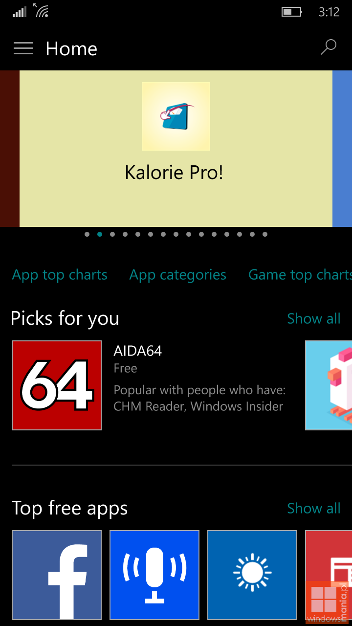 Windows 10 Mobile build 10162