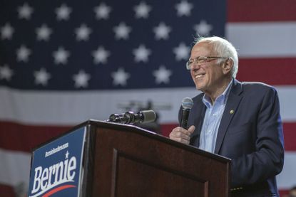 Presidential candidate Sen. Bernie Sanders holds a campaign rally at the Los Angeles Convention Center