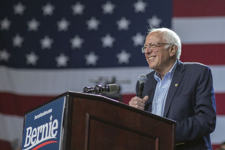 Presidential candidate Sen. Bernie Sanders holds a campaign rally at the Los Angeles Convention Center