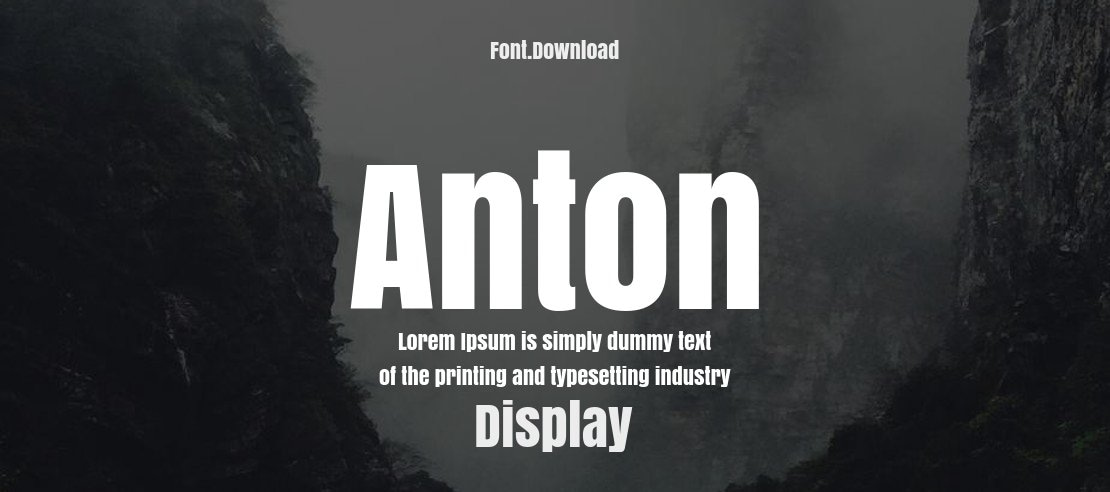 Vernon Adams designed Anton font