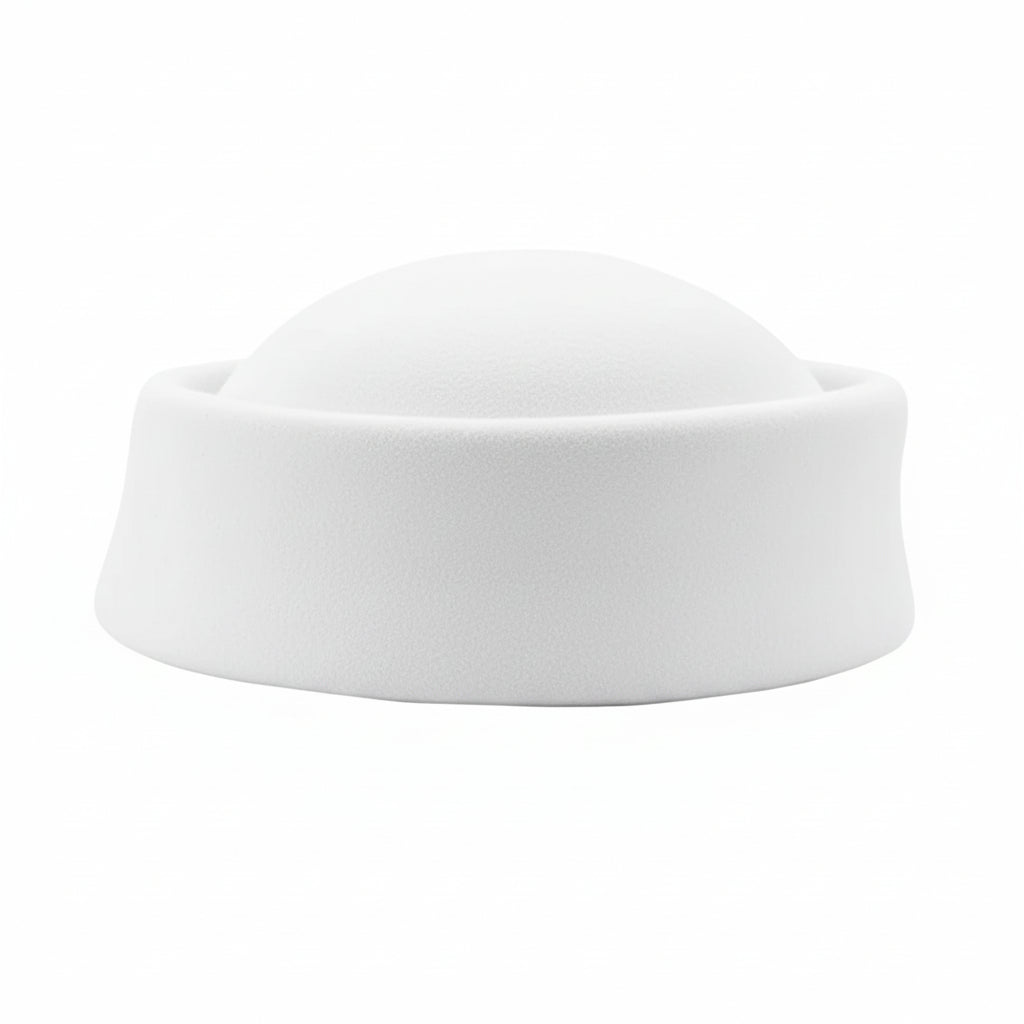 White Wool Pillbox Hat