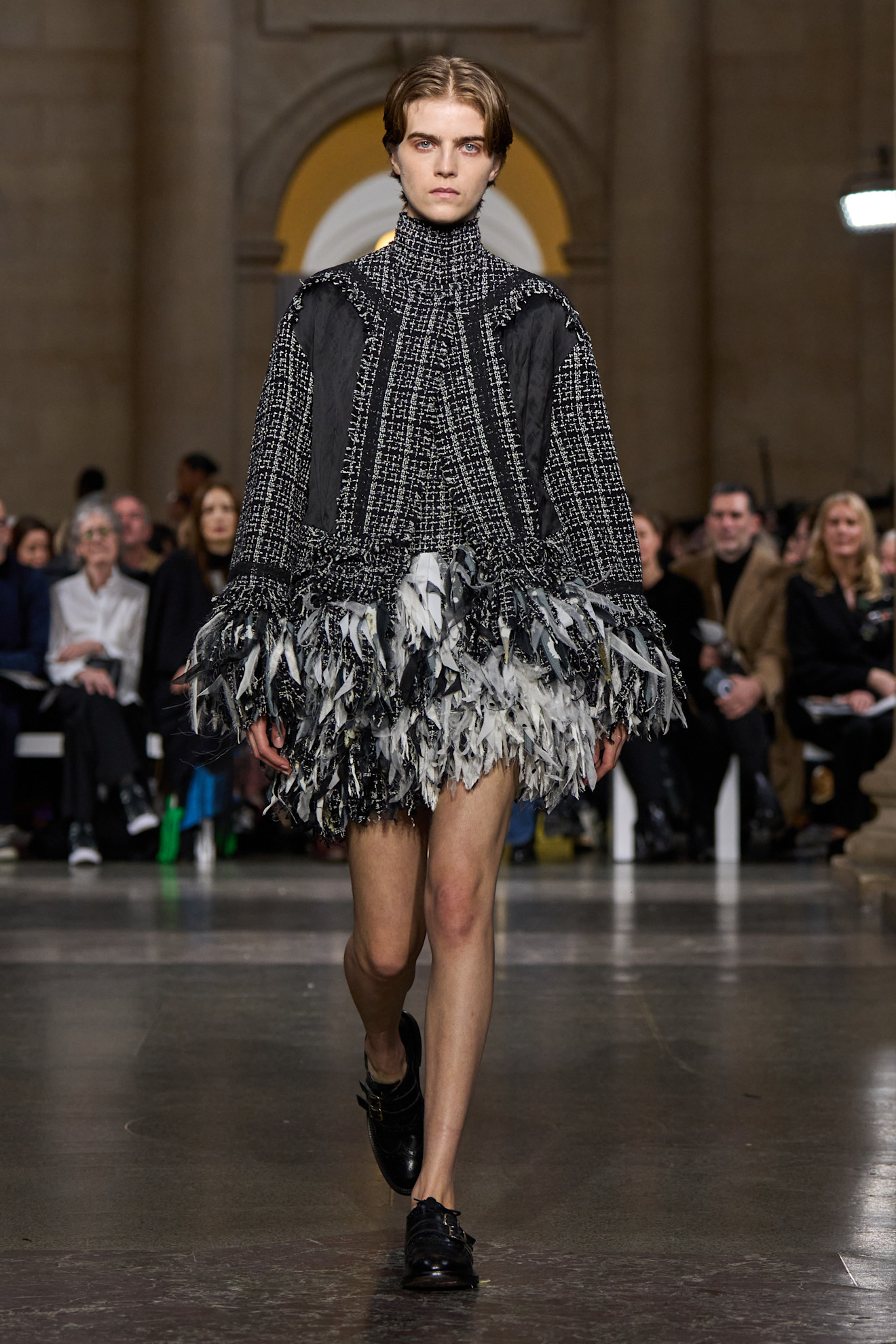 A model wore Zendaya's feather dress on the Erdem Fall 2026 runway
