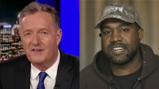 Piers Morgan speaks on Fox News, while Kanye West appears on Piers Morgan Uncensored