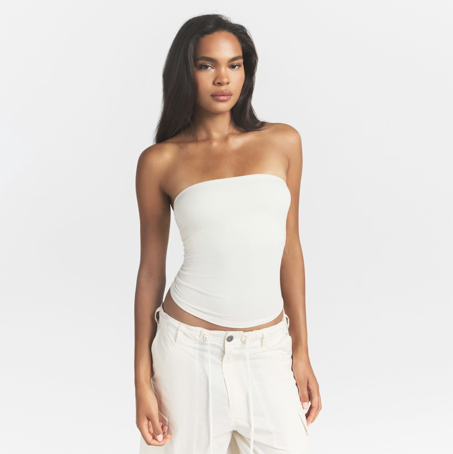 Stretch Cotton Jersey Tube Top