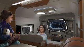 The digital "windows" on the Halcyon will show guests the galaxy right outside their cabins.