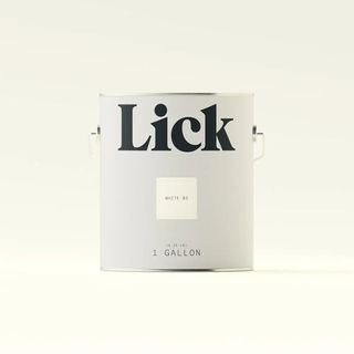 Tin of white paint by Lick