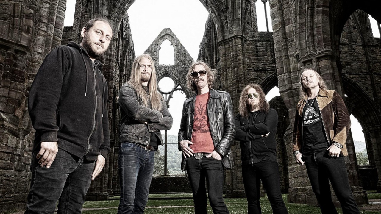 A press shot of Opeth in 2016