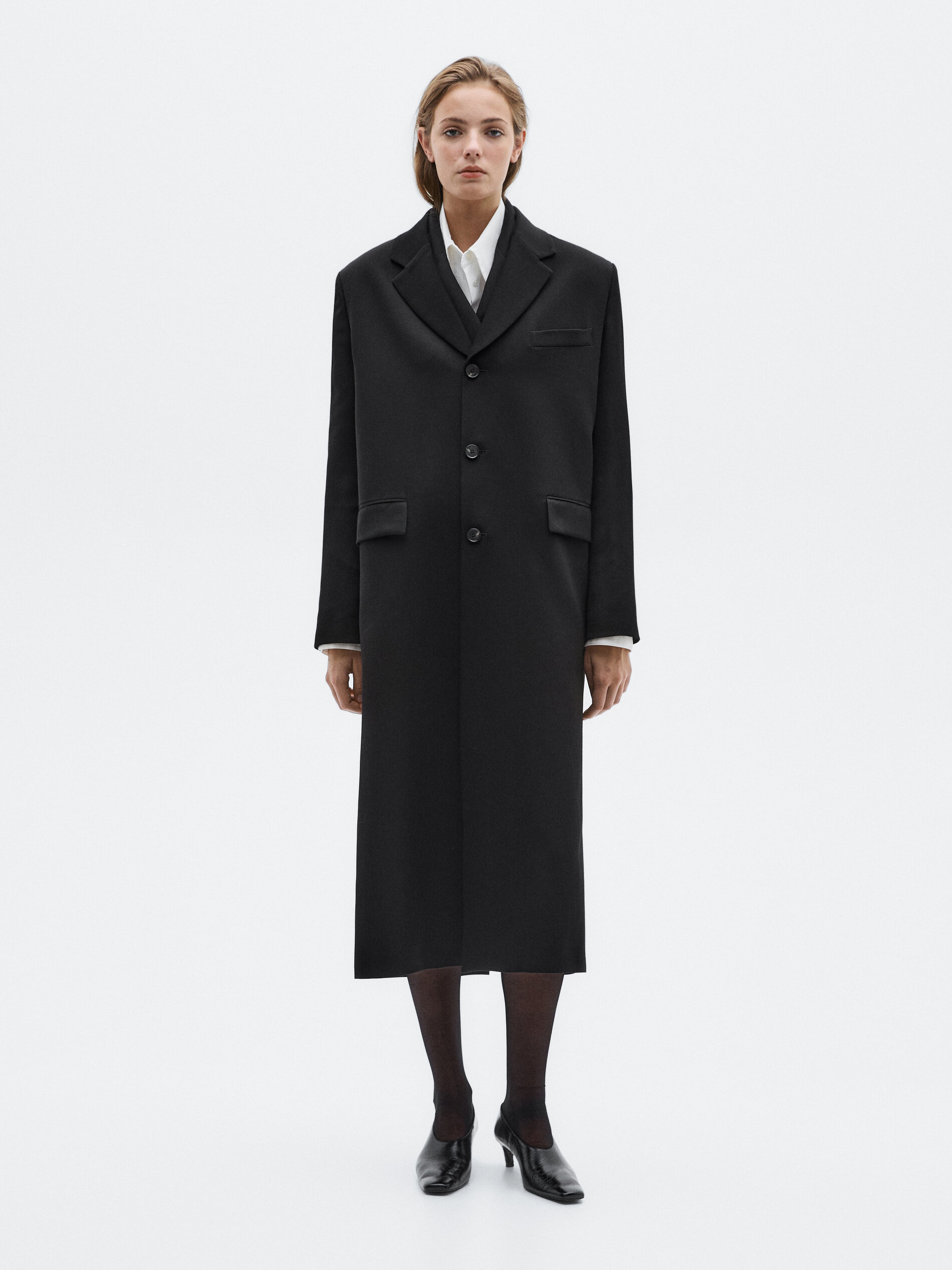 Long 100% Wool Coat - Limited
