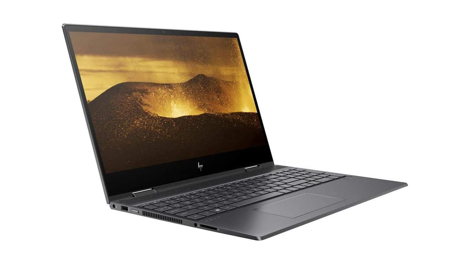 HP Envy x360 15 (2021) at an angle against a white background