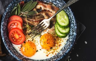 High protein breakfast: Healthy full English