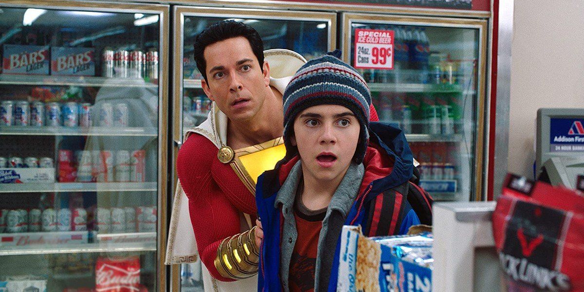 Zachary Levi and Zack Dylan Grazer in Shazam!