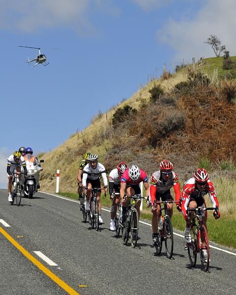 A break is away under the watchful eye of the media helicopter