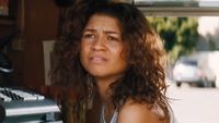 Rue in Season 3 of Euphoria reacting to Lori finding her. 