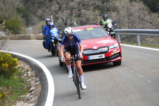 VALDESQUI COMUNIDAD DE MADRID MADRID SPAIN MAY 05 Pauliena Rooijakkers of The Netherlands and Team FenixDeceuninck competes during the 10th La Vuelta Femenina 2024 Stage 8 a 895km stage from Distrito Telefonica Madrid to Valdesqui Comunidad de Madrid 1860m UCIWWT on May 05 2024 in Valdesqui Comunidad De Madrid Madrid Spain Photo by Alex BroadwayGetty Images