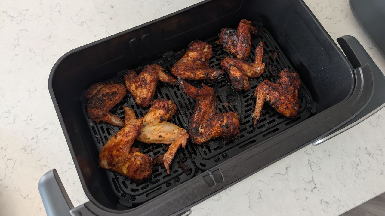 Food in Philips 5000 Series Megabasket Air Fryer with Steam
