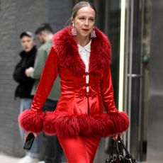 Red Tights Street Style