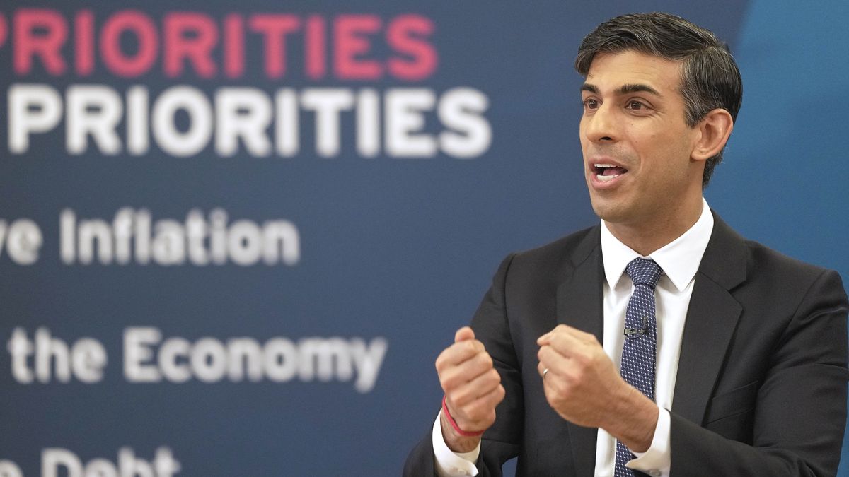 UK Prime Minister Rishi Sunak speaks to an audience as he attends a Q&amp;A session during a Connect event on March 27, 2023 in Chelmsford, England.