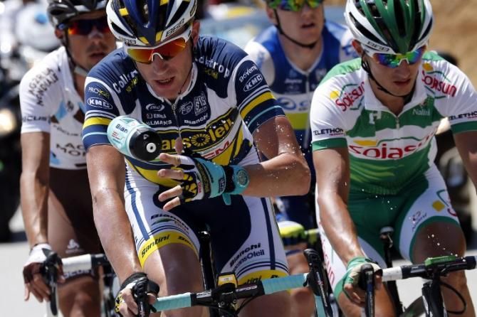 Lieuwe Westra (Vacansoleil) and Alexis Vuillermoz (Sojasun) in the breakaway