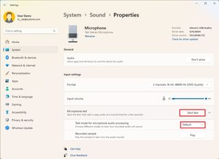 Windows 11 microphone test