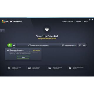 AVG PC TuneUp scans for ways to optimize your PC speed.
