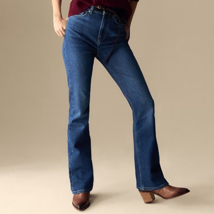 M&S Cotton Rich Flared Jeans