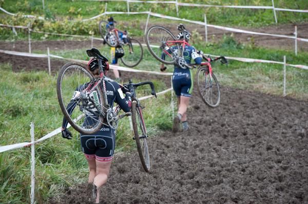 Most of the course was dried out, but not all