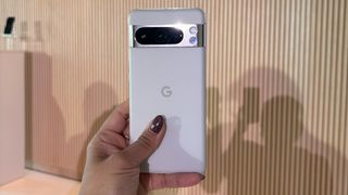 The Google Pixel 8 Pro in porcelain