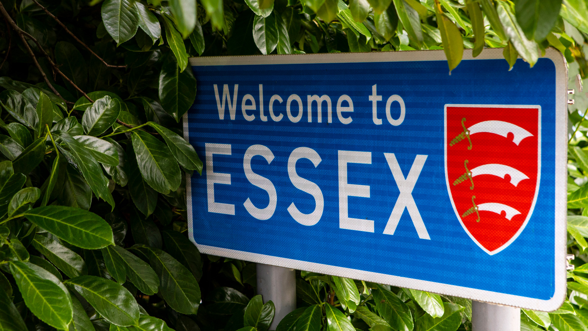 The welcome sign for Essex