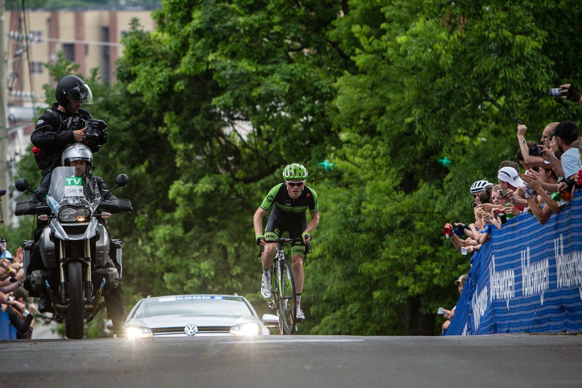 Andrew Talansky (Cannondale-Garmin) during solo break.