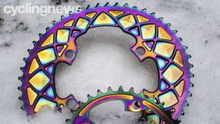 AbsoluteBlack PVD Rainbow oval chainrings