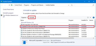 Windows 10 uninstall update fix camera
