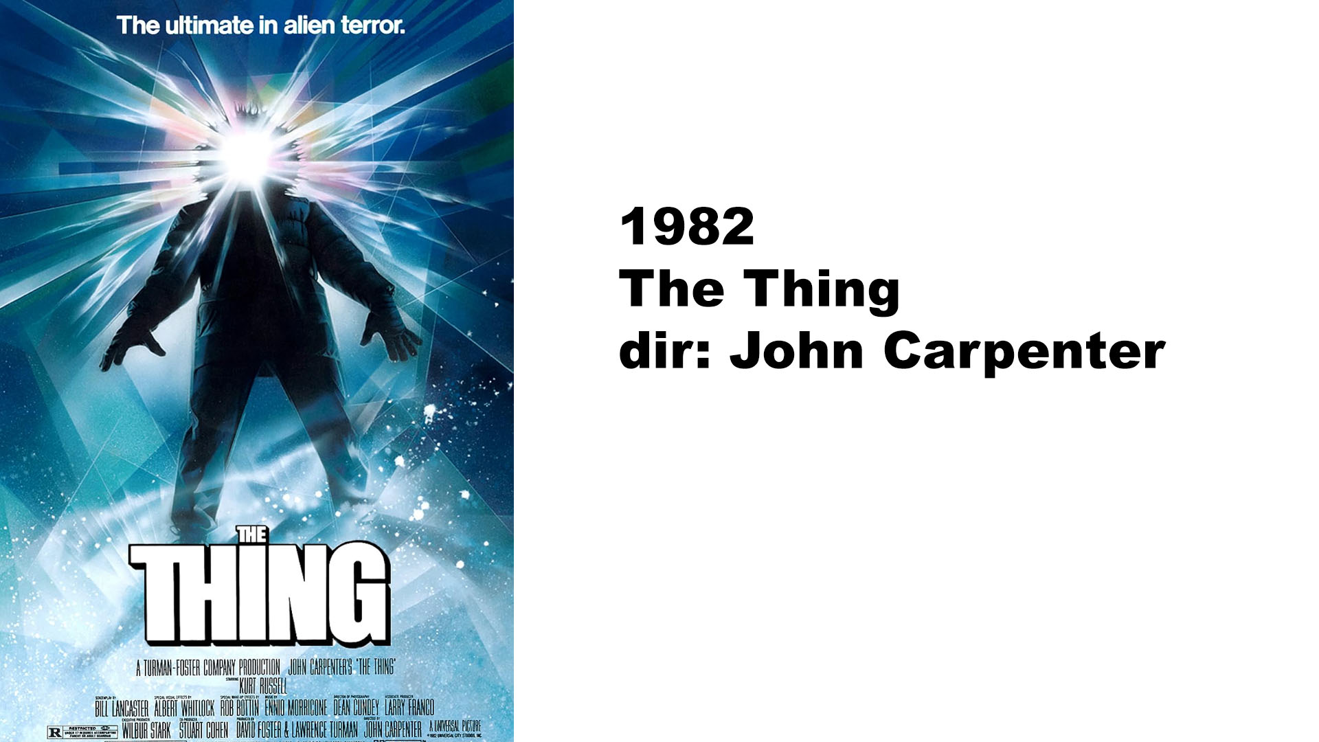 The Thing poster