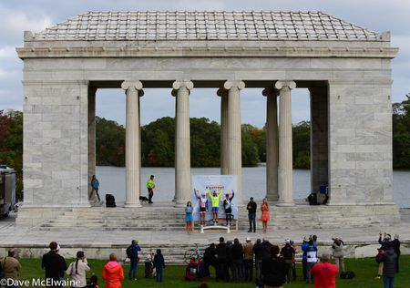 The podium ceremony at majestic Roger Williams Park