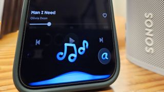 A selection of Sonos products and AI in music apps, to suggest the crossover (and rivalry) 