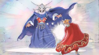 Confronting a wizard in art for Terranigma