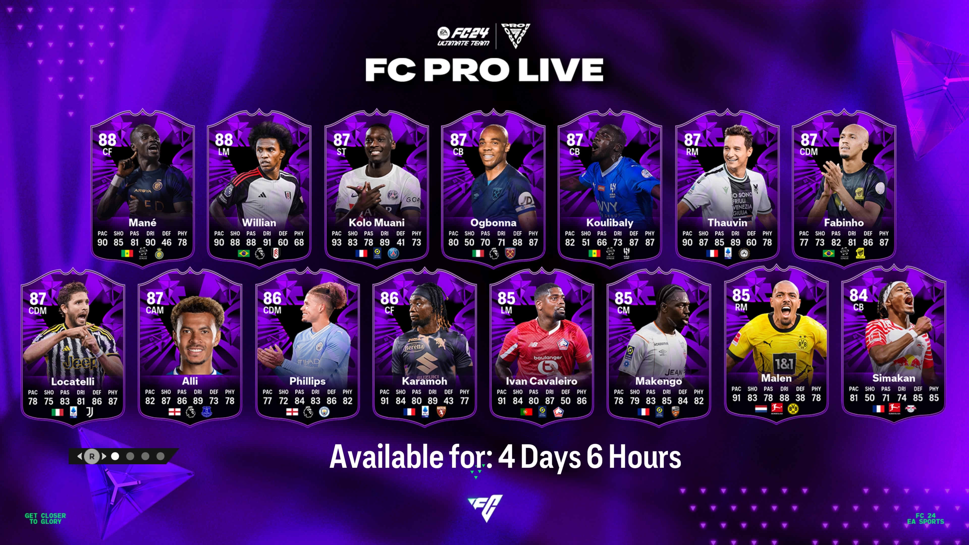 FC 24 FC Pro Live tracker with upgrades for Sadio Mane and Hirving