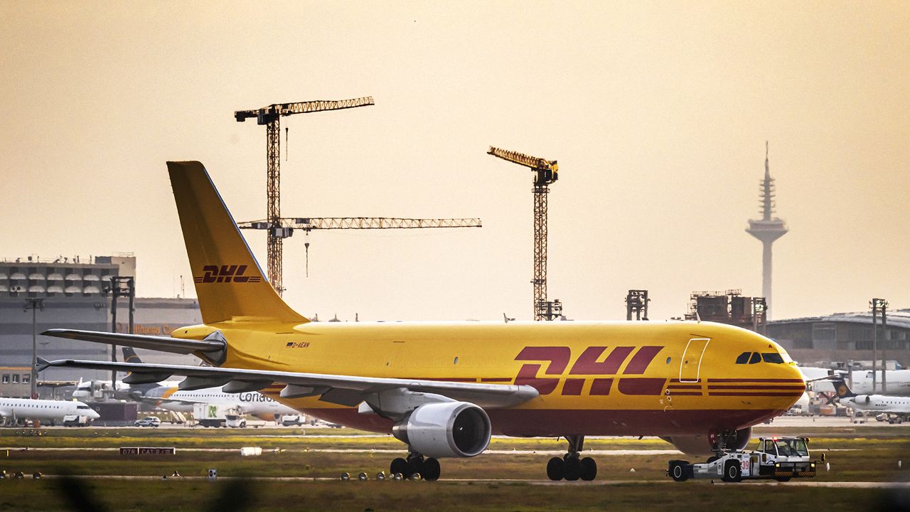 DHL cargo plane, Frankfurt