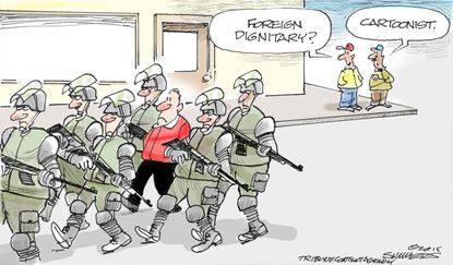 Editorial cartoon World terror Denmark