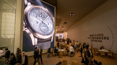 Attendees gather in the entrance hall of Watches and Wonders Geneva 2024