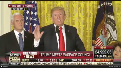 President Trump announces Space Force. 