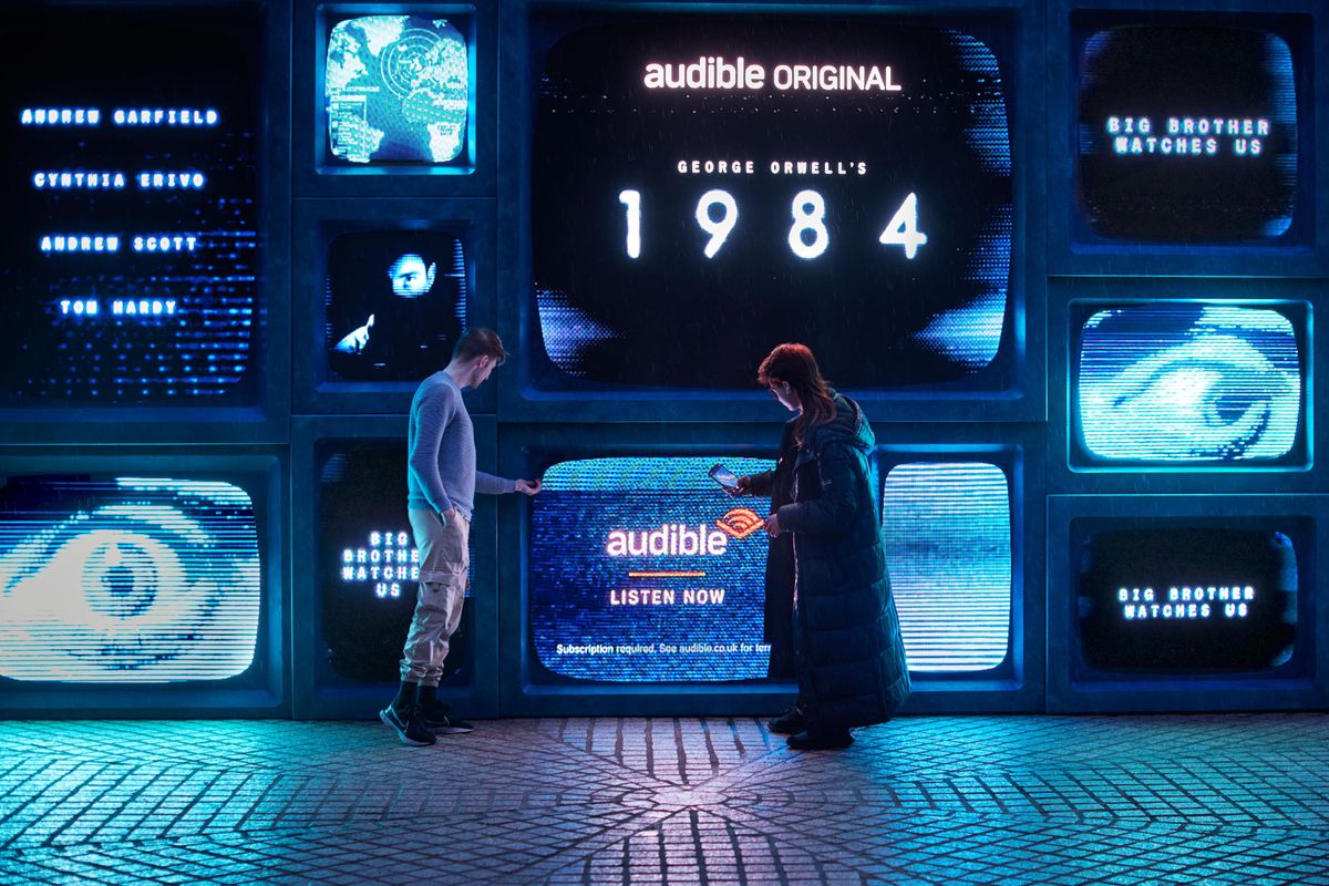 Audible 1984 adverts for the audiobook