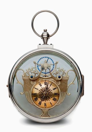 19th-century skeleton clock