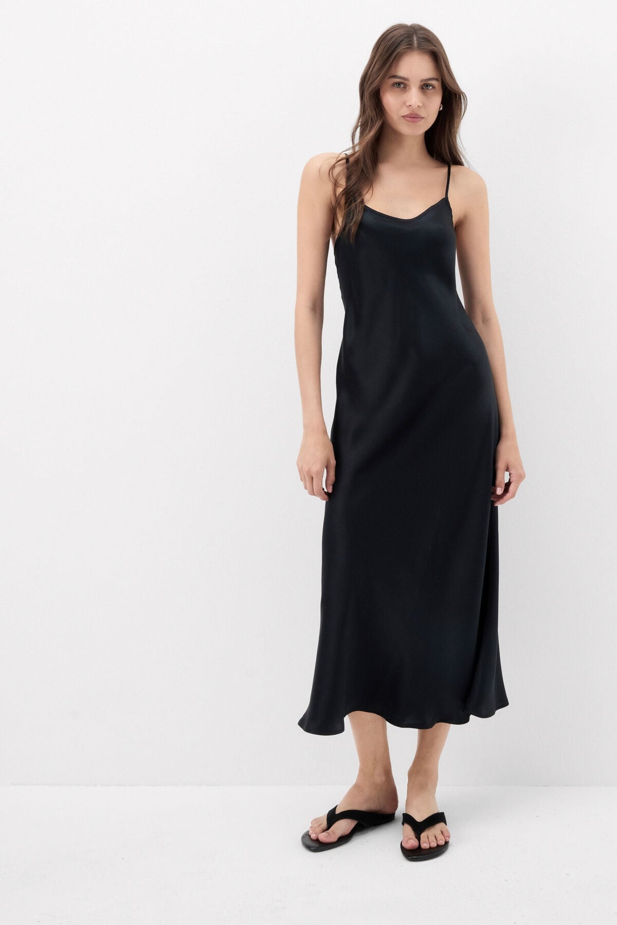 Intimissimi, Midi-Length Slip in Silk