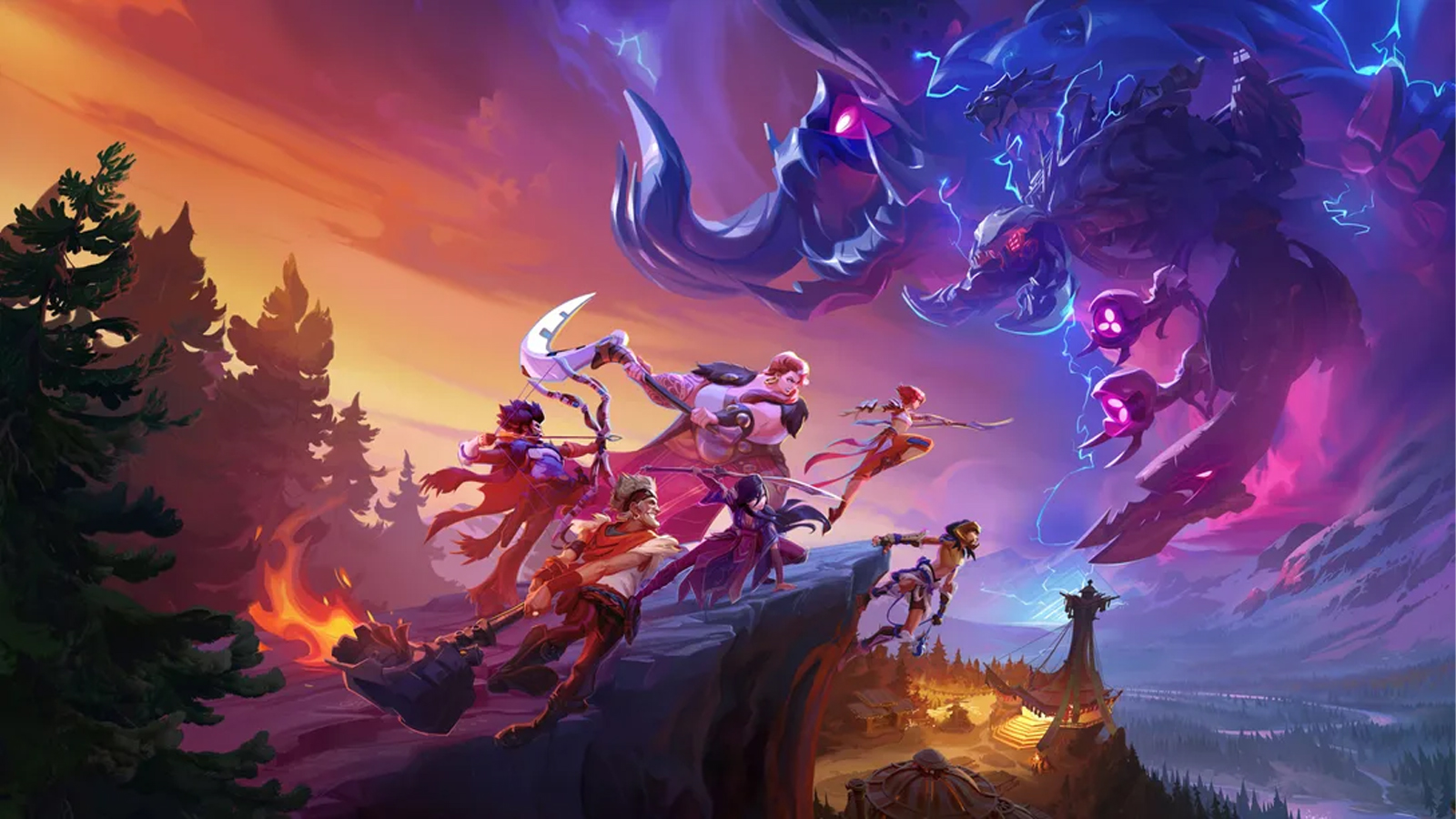 Horizon Hunters Gathering; cartoon characters and monsters